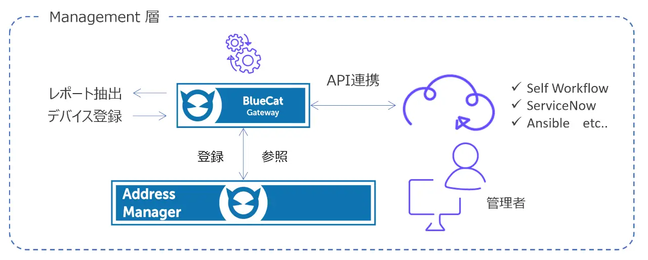BlueCat management layer